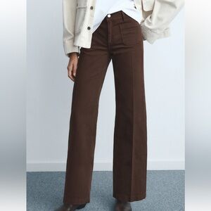 Mango mng WIDE LEG JEANS WITH POCKETS